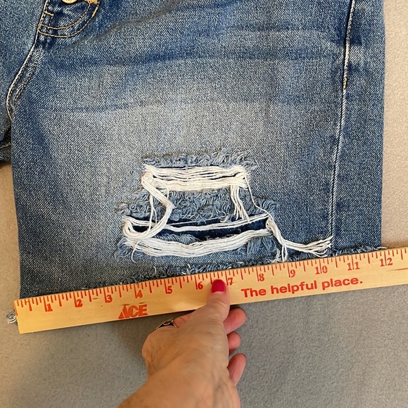 KanCan Jean Shorts Womens 13/30 Estilo Cut Offs Distressed Non Stretch Denim - Picture 11 of 14